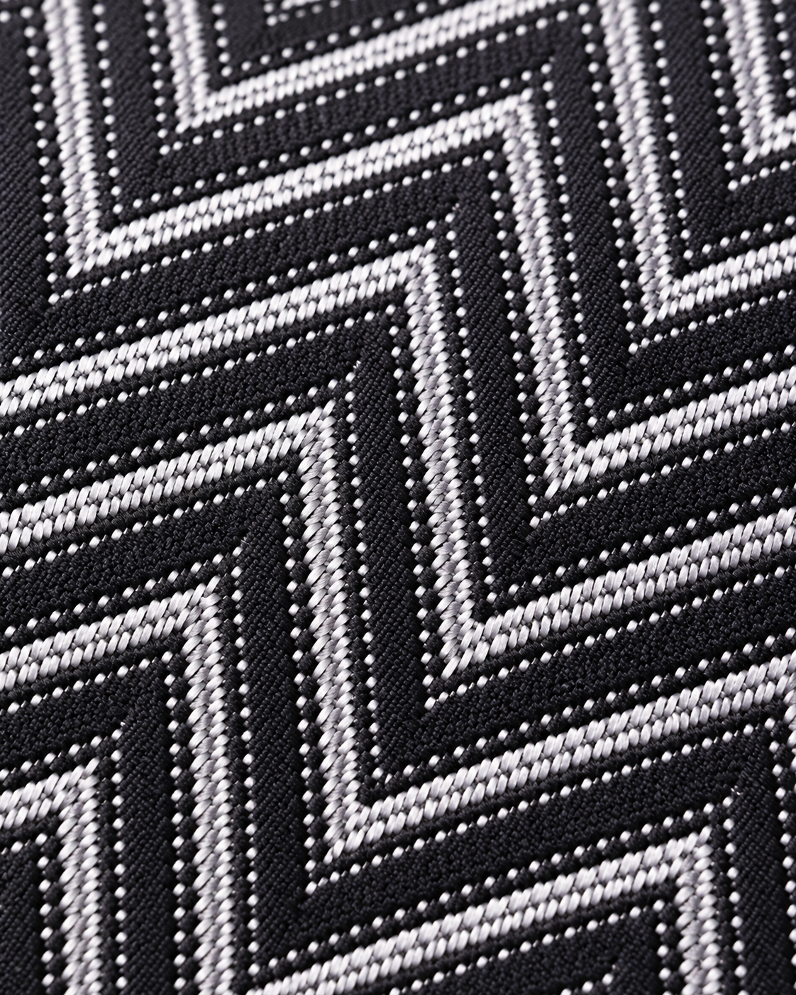 Grey & Black Zigzag Pattern Microsilk Tie