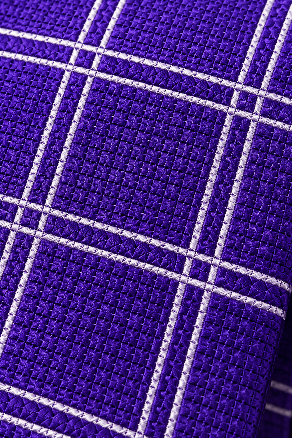 Royal Purple Checkered Microsilk Tie