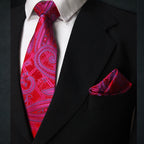 Microsilk Paisley Tie and Pocket Square Set 