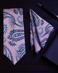 Lavender Blue Paisley MicroSilk Tie & Pocket Square Set