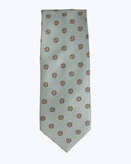 Light Mint Green Floral Dot Microsilk Tie