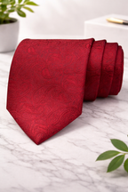 Luxury Maroon Paisley Microsilk Tie