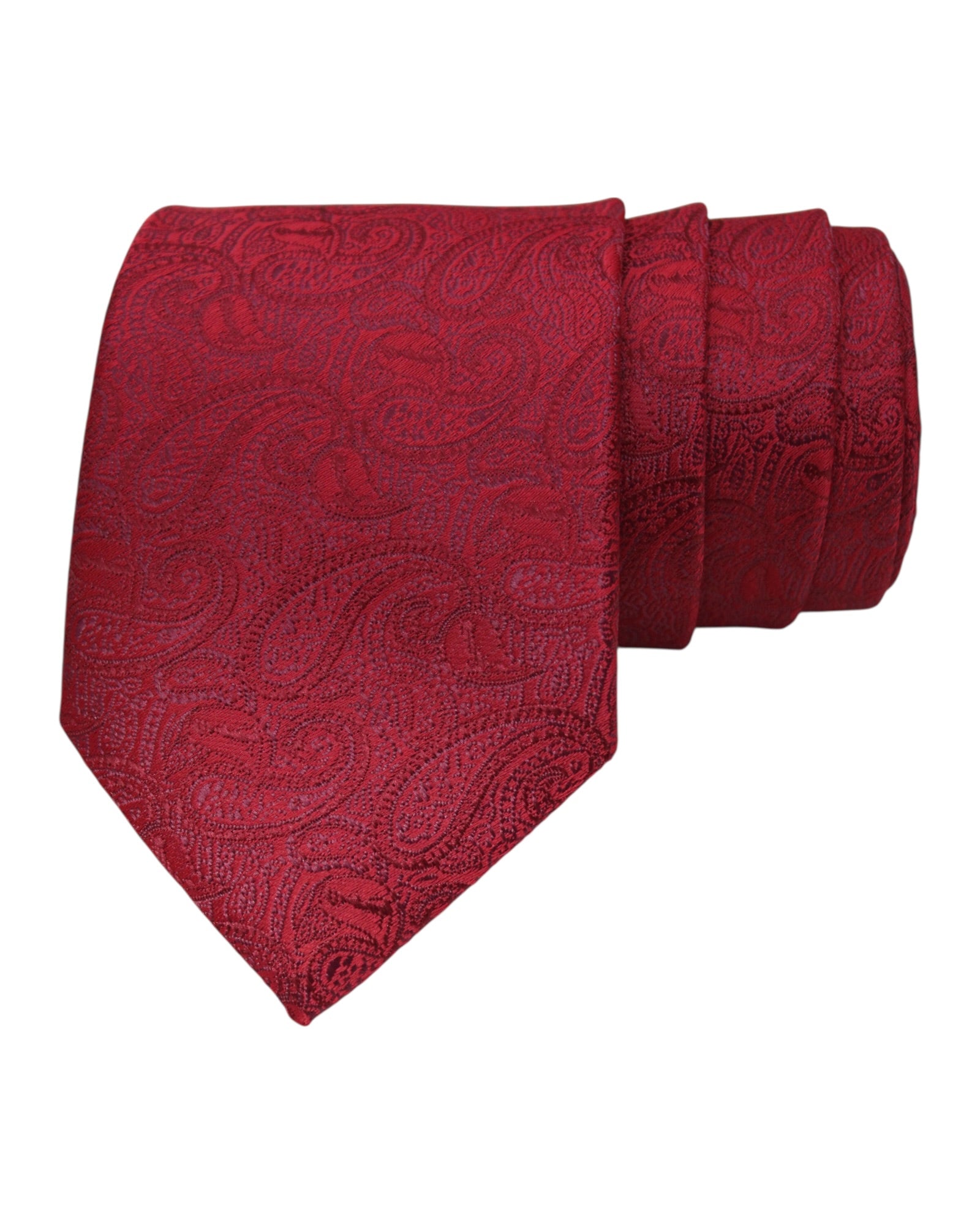 Luxury Maroon Paisley Microsilk Tie