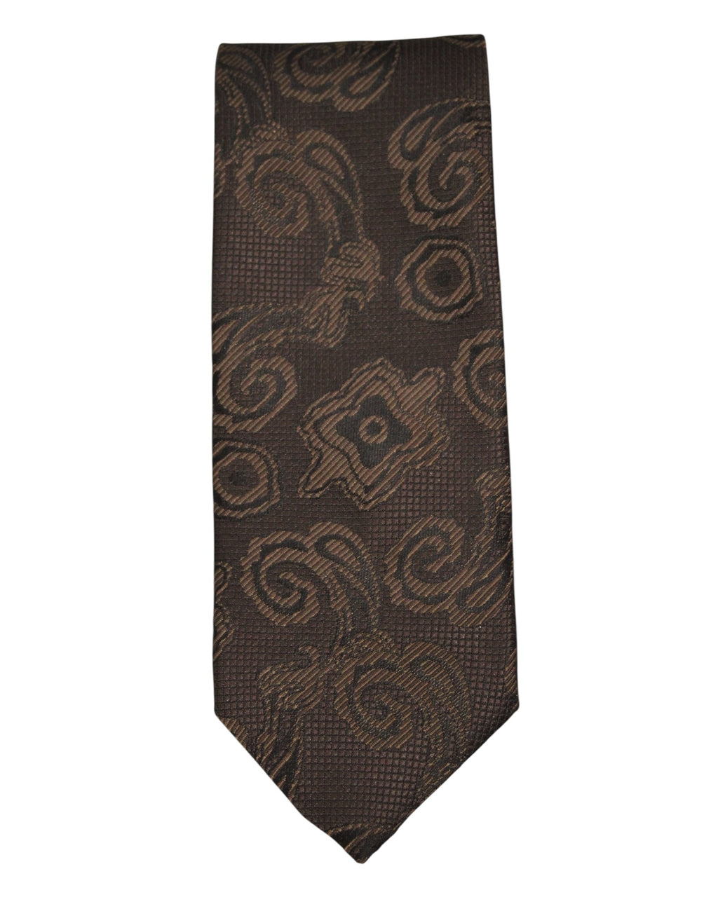 Dark Brown Paisley Microsilk Tie for Men
