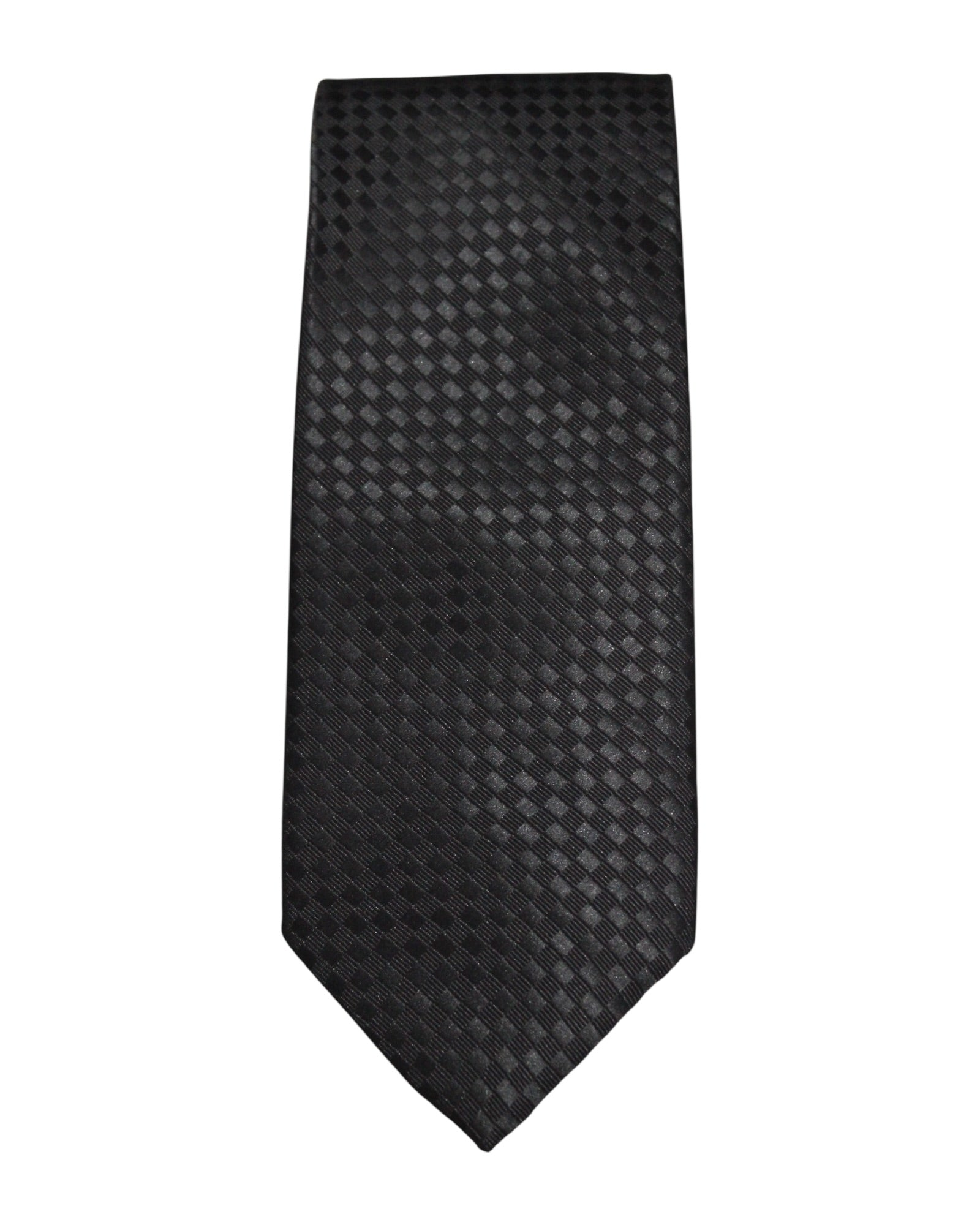 Classic Black Textured Microsilk Tie