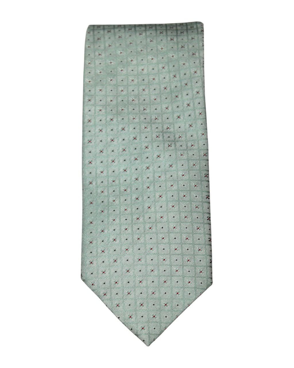 Sage Green Micro Pattern Microsilk Tie