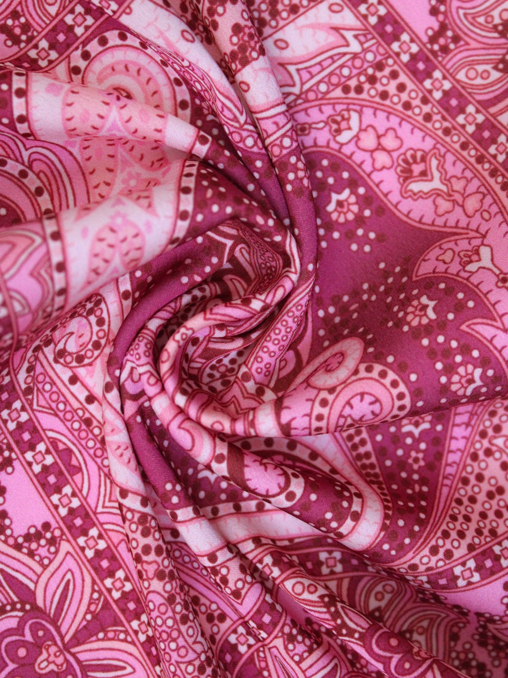 Fuchsia Pink Paisley Microfiber Pocket Square