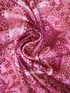 Fuchsia Pink Paisley Microfiber Pocket Square