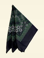 Dark Green Floral Microfiber Pocket Square