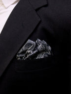 Black Paisley Microfiber Pocket Square
