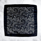 Black Paisley Microfiber Pocket Square
