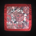 Burgundy Paisley Microfiber Pocket Square