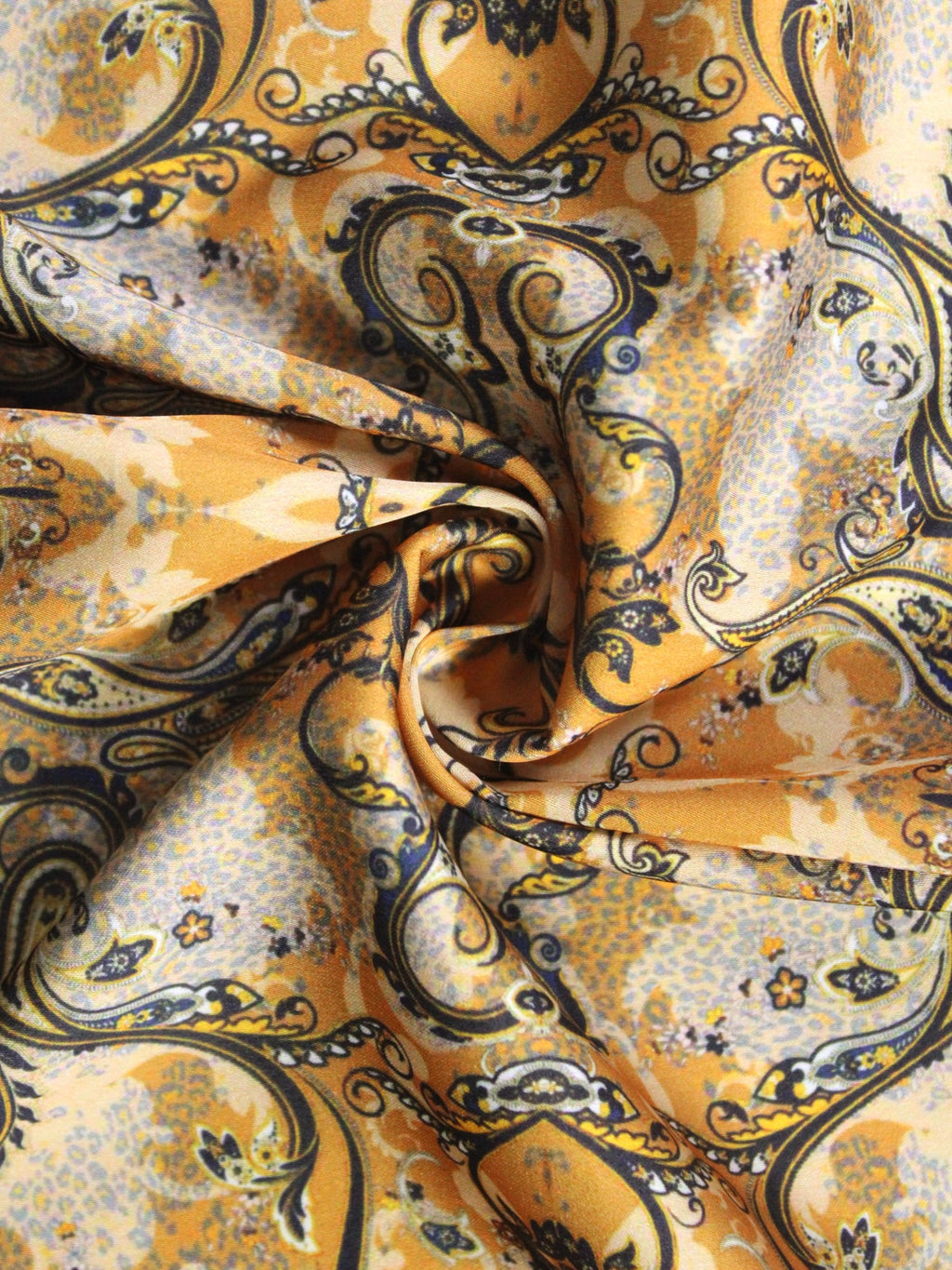 Gold Paisley Microfiber Pocket Square