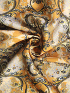 Gold Paisley Microfiber Pocket Square