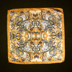 Gold Paisley Microfiber Pocket Square