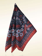 Red Floral Microfiber Pocket Square
