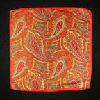 Red Paisley Microfiber Pocket Square