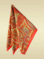 Red Paisley Microfiber Pocket Square