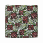 Multicolor Leafy Block  Printed Scarf With Pocket Square
