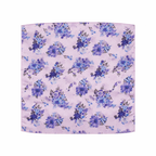 Lavender Floral Printed Scarf With Pocket Square