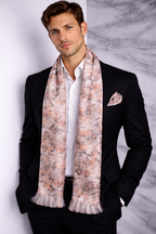 Cotton Seed Multicolour Geometric Printed Scarf With Pocket Square
