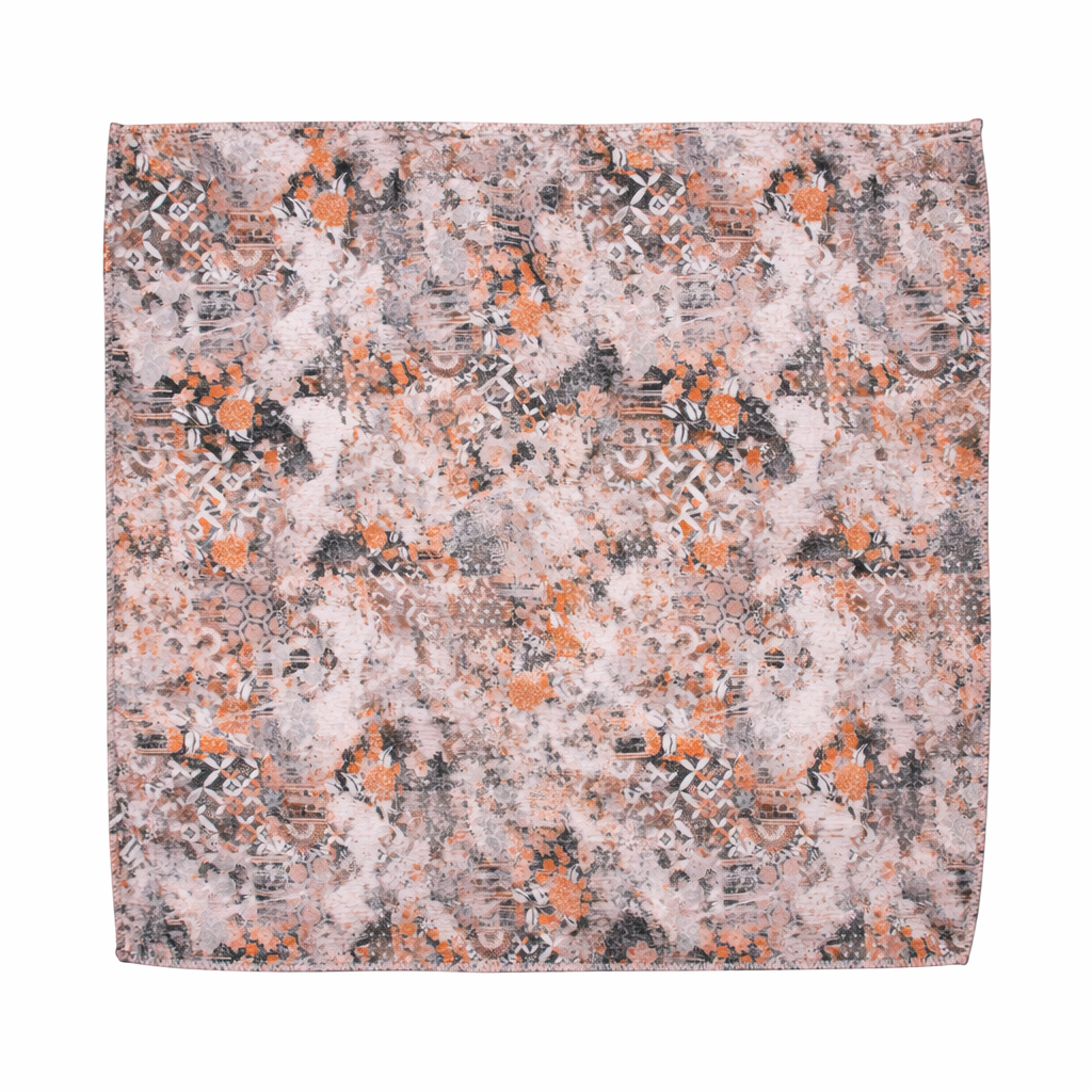 Cotton Seed Multicolour Geometric Printed Scarf With Pocket Square