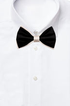 Black And White Double Layered Bowtie