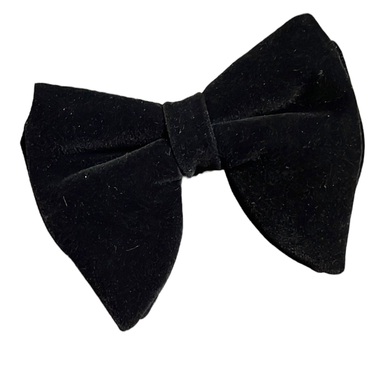 Black Velvet Solid Butterfly Double Layered Bowtie