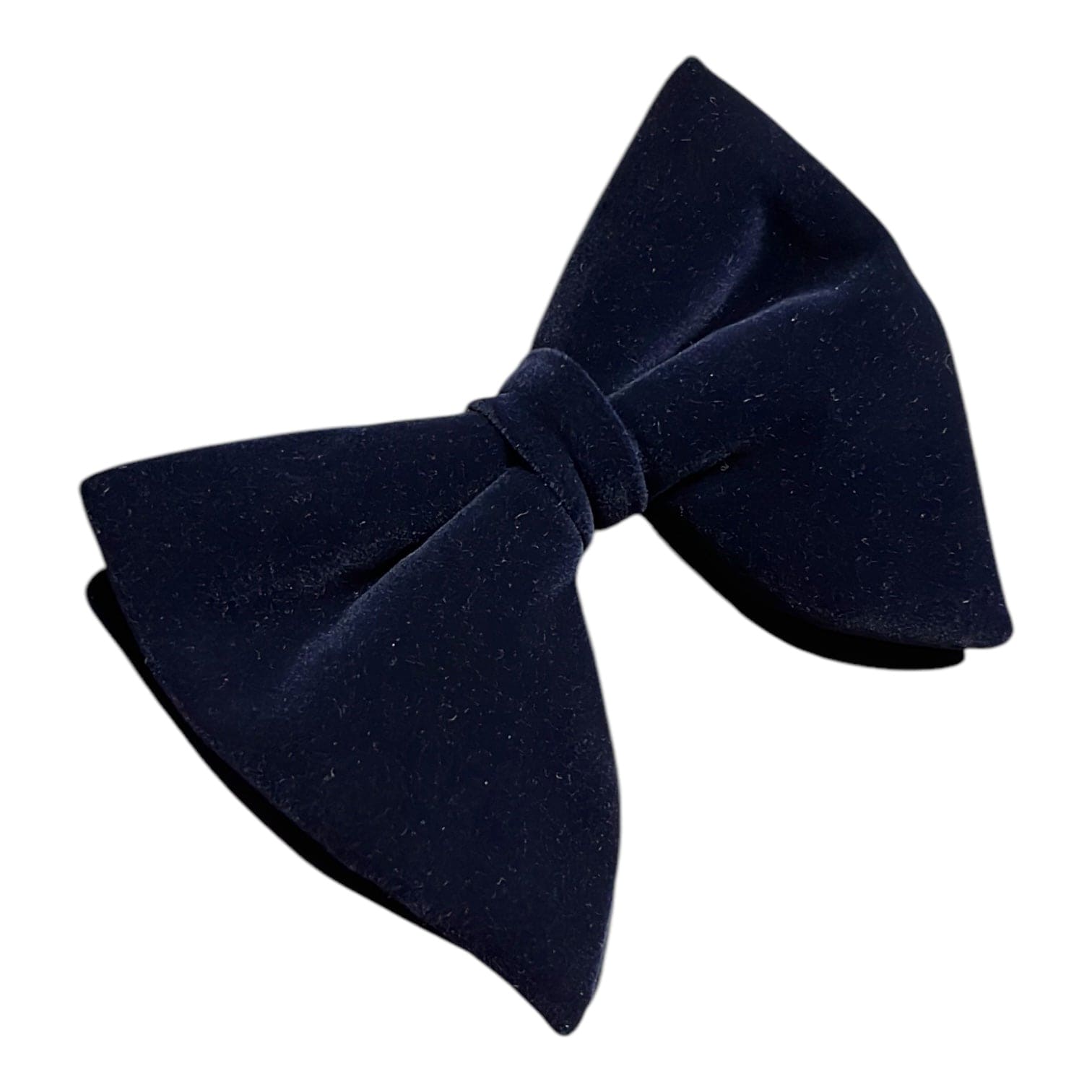 Blue Velvet Solid Butterfly Double Layered Bowtie