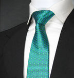 Turquoise Geometric Tie & Pocket Square