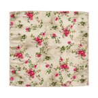 Crayola Yellow Floral Printed Scarf With Pocket Square