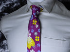 Whimsical Floral Tie With Pocket Square