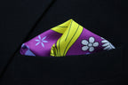Whimsical Floral Tie With Pocket Square