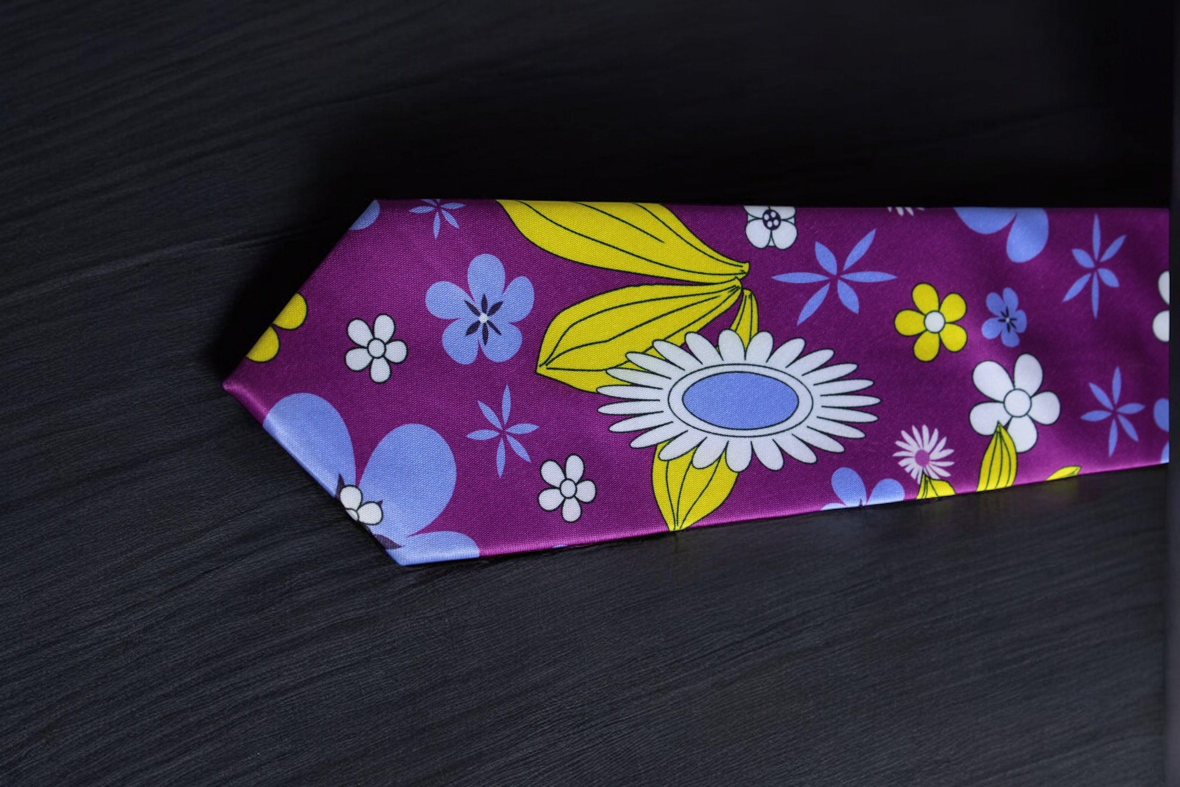 Whimsical Floral Tie With Pocket Square