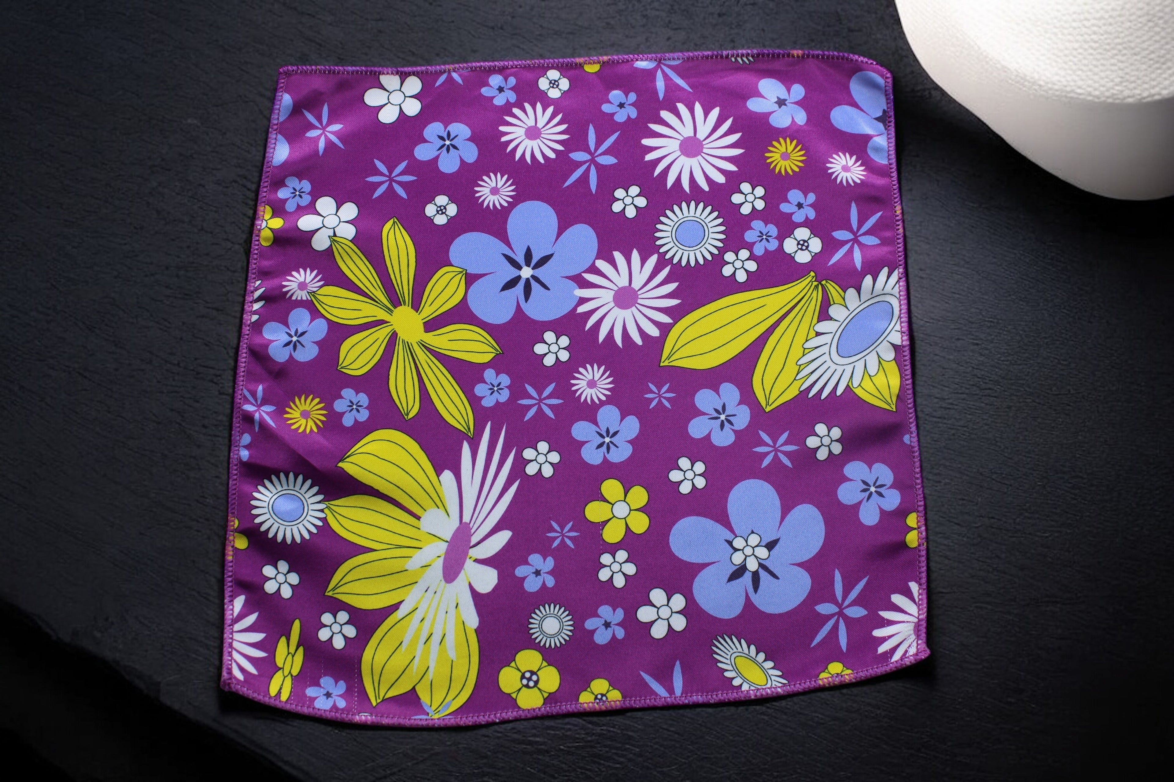 Whimsical Floral Tie With Pocket Square