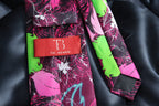 Wine Forest Vibe Floral Tie With Pocket Square