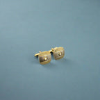 Stone Silver And Gold Cufflinks