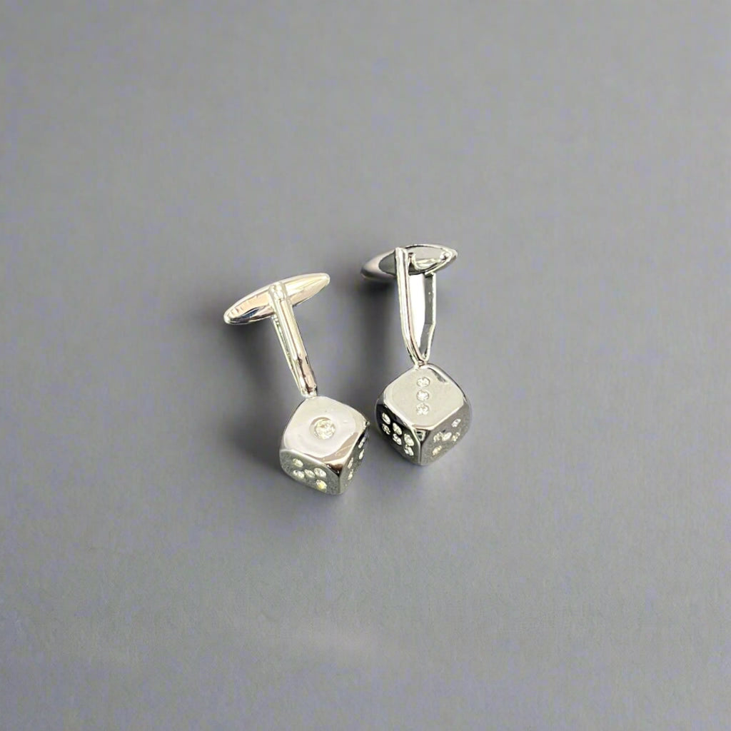 Stone Studded Dice Cufflinks