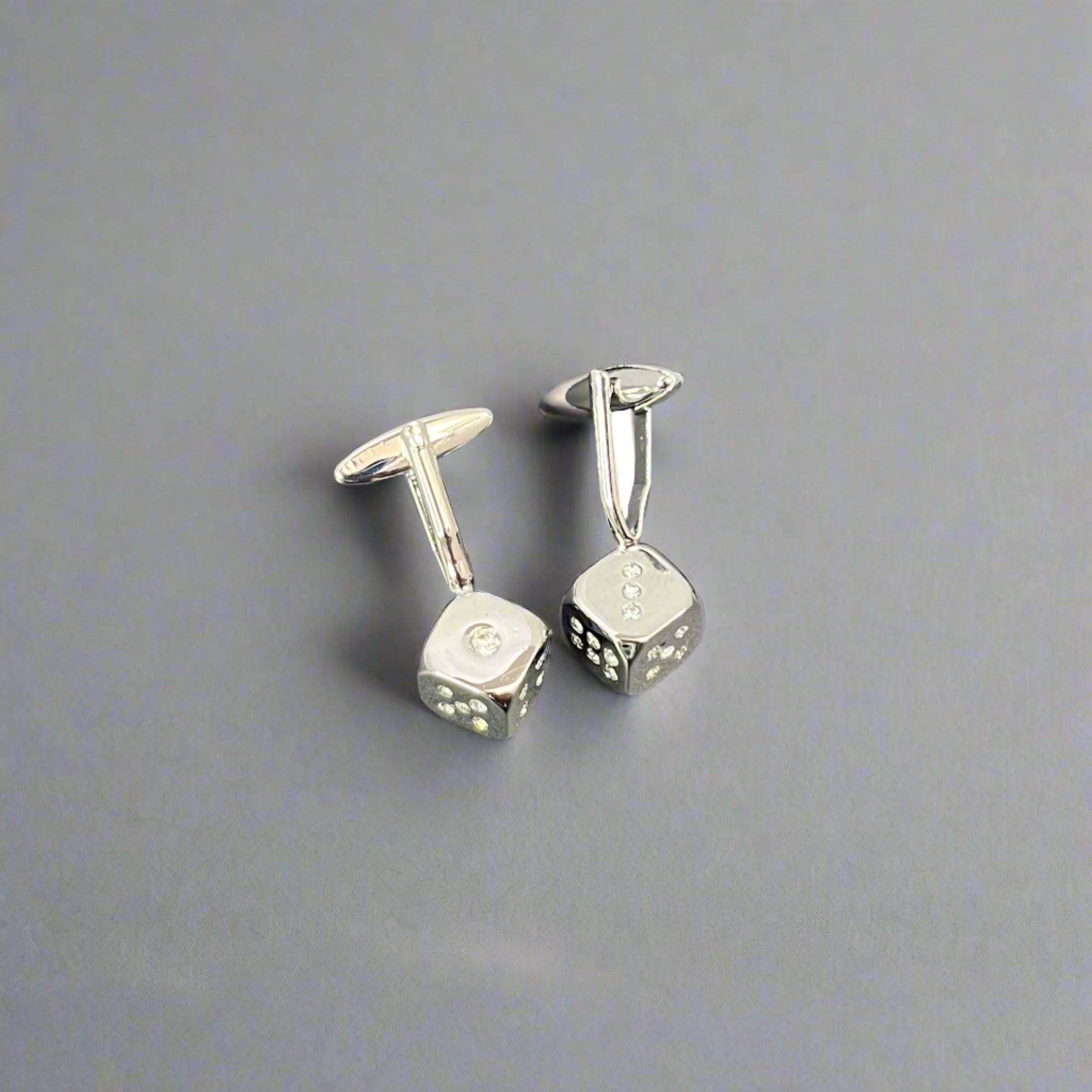 Stone Studded Dice Cufflinks