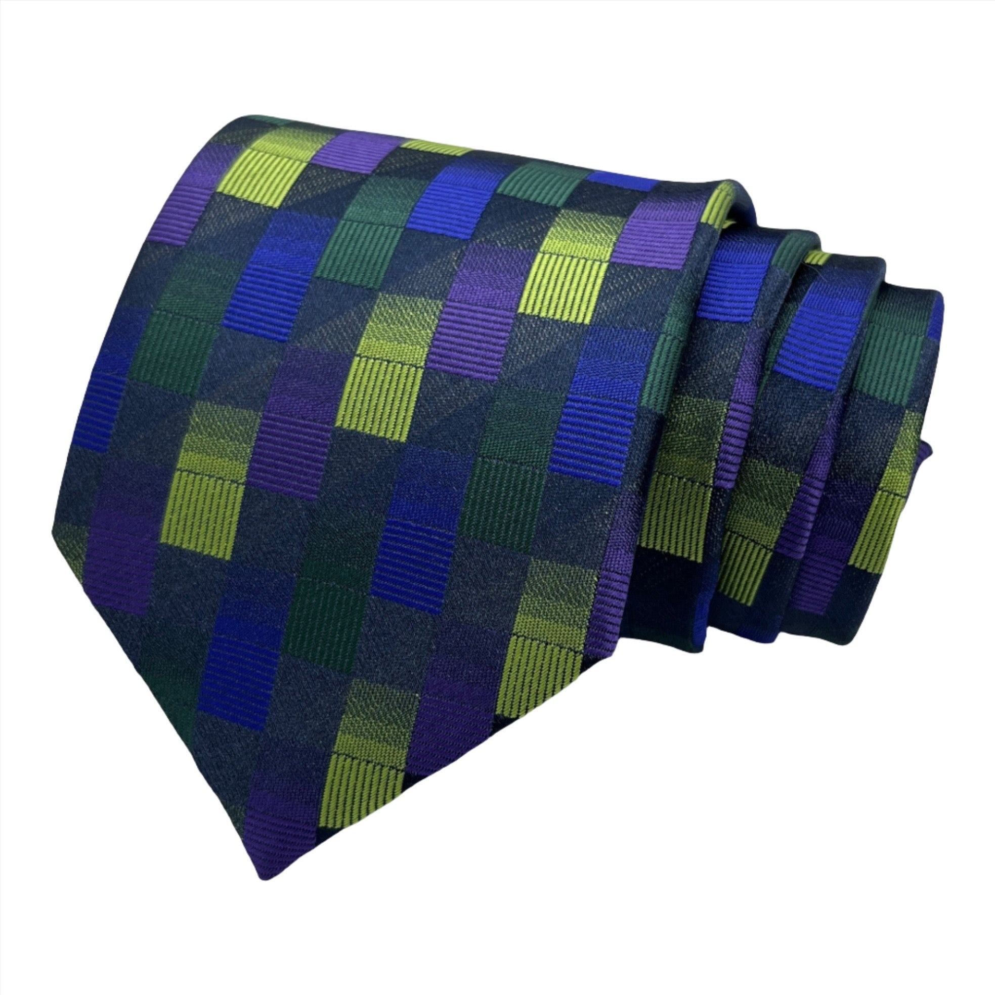 Purple Geometric Tie