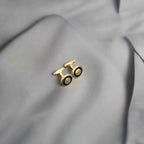 Round Ring Golden Cufflinks