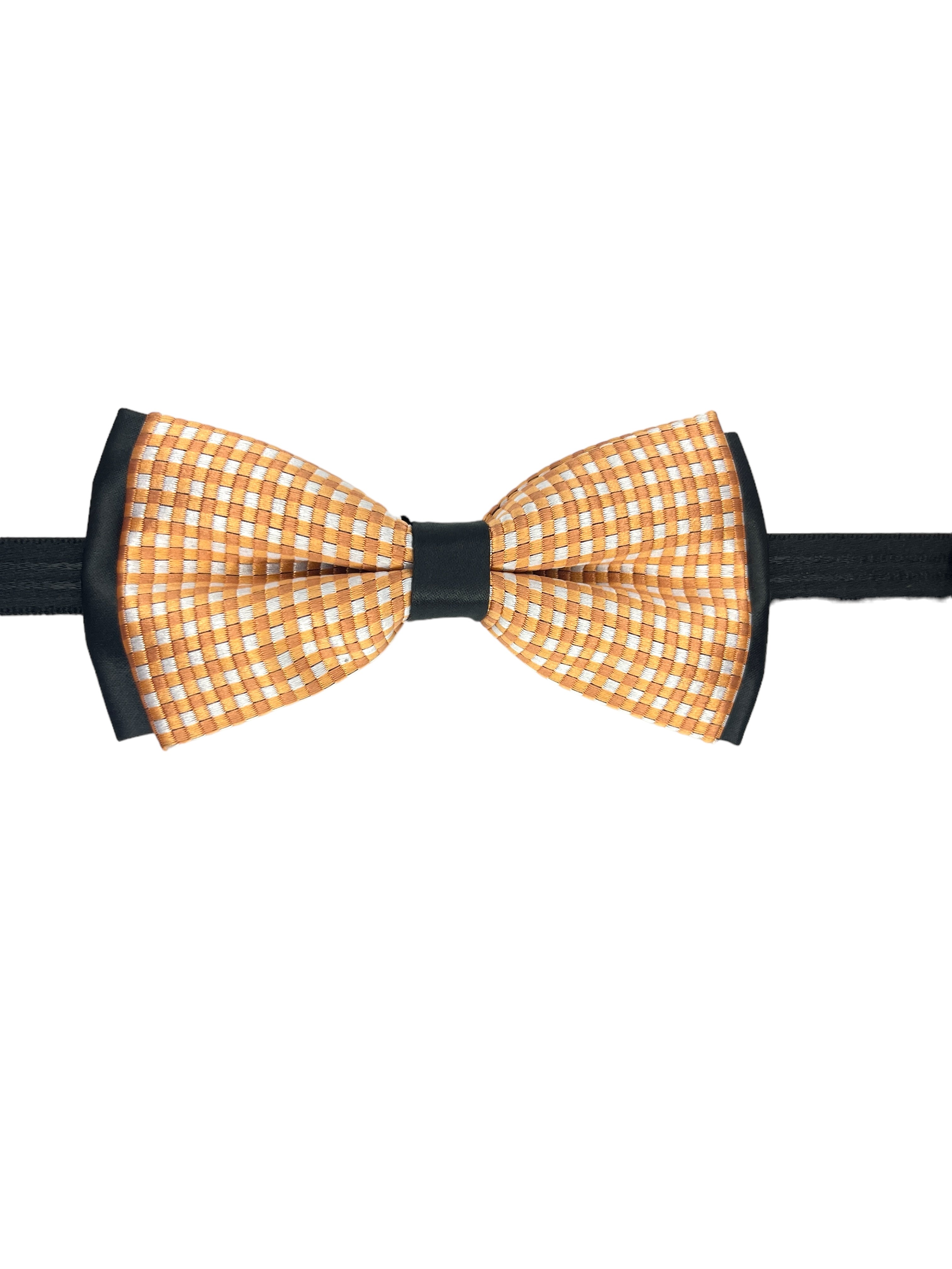 Beige Dotted Double Layered Bowtie