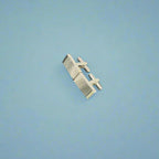 Silver Embossed Dot Rectangular Cufflinks