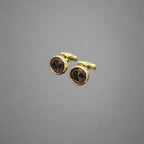 Prism Textured Gold Plated Cufflinks