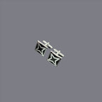 Black Colored Silver Star Cufflinks