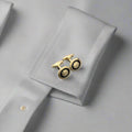 Round Ring Golden Cufflinks