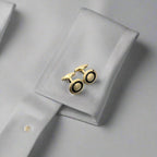 Round Ring Golden Cufflinks