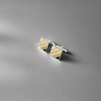 Peach Stripes Mother Of Pearl Cufflinks