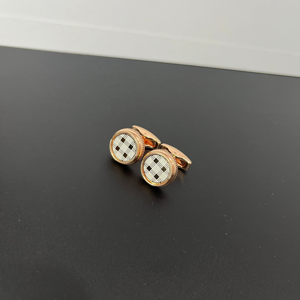 Laser Rose Gold Cufflinks