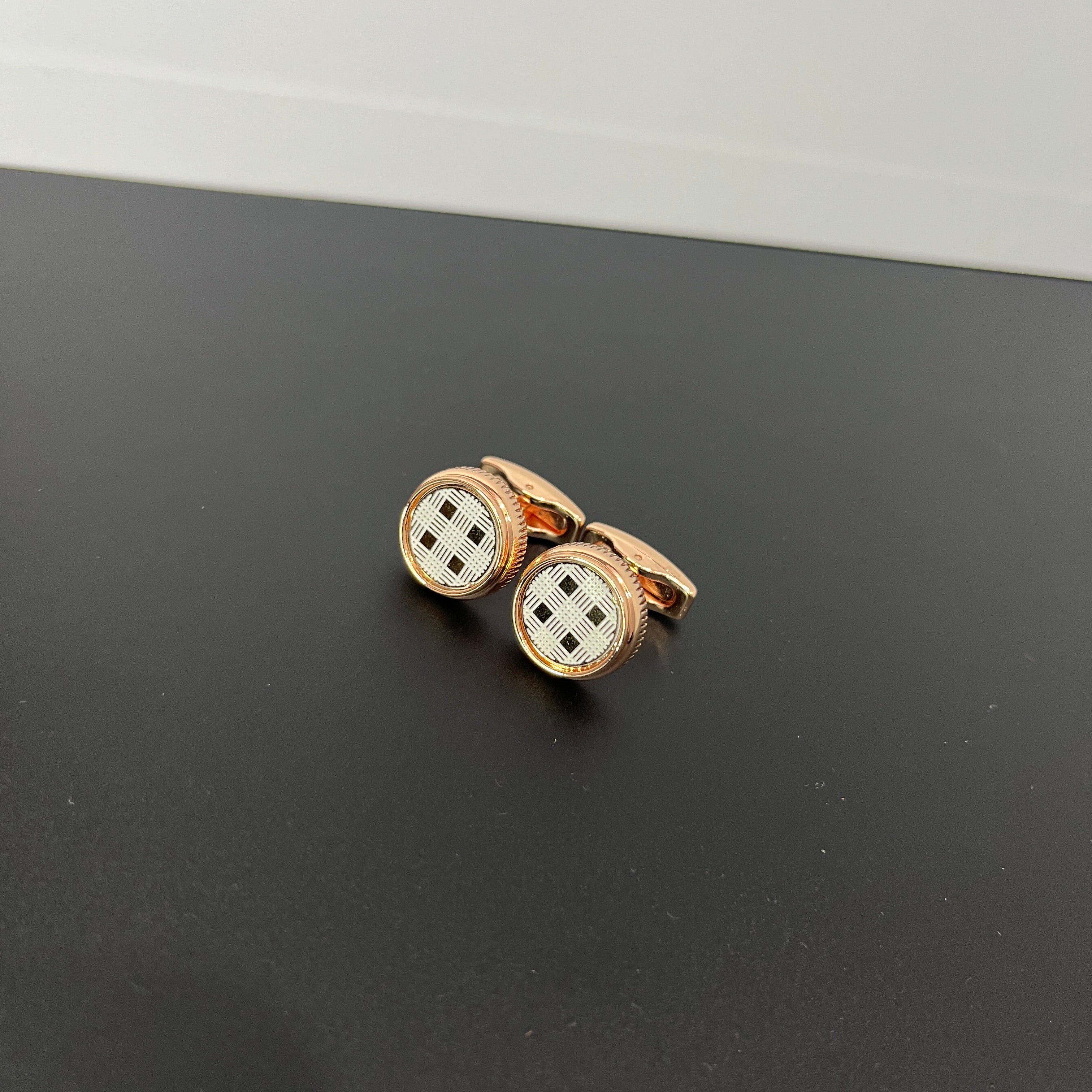 Laser Rose Gold Cufflinks